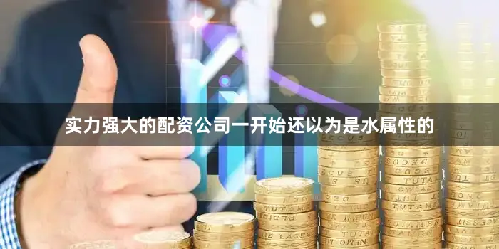 实力强大的配资公司一开始还以为是水属性的